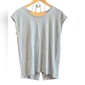 Tahari 100% Linen Sleeveless Tunic Top Size Medium